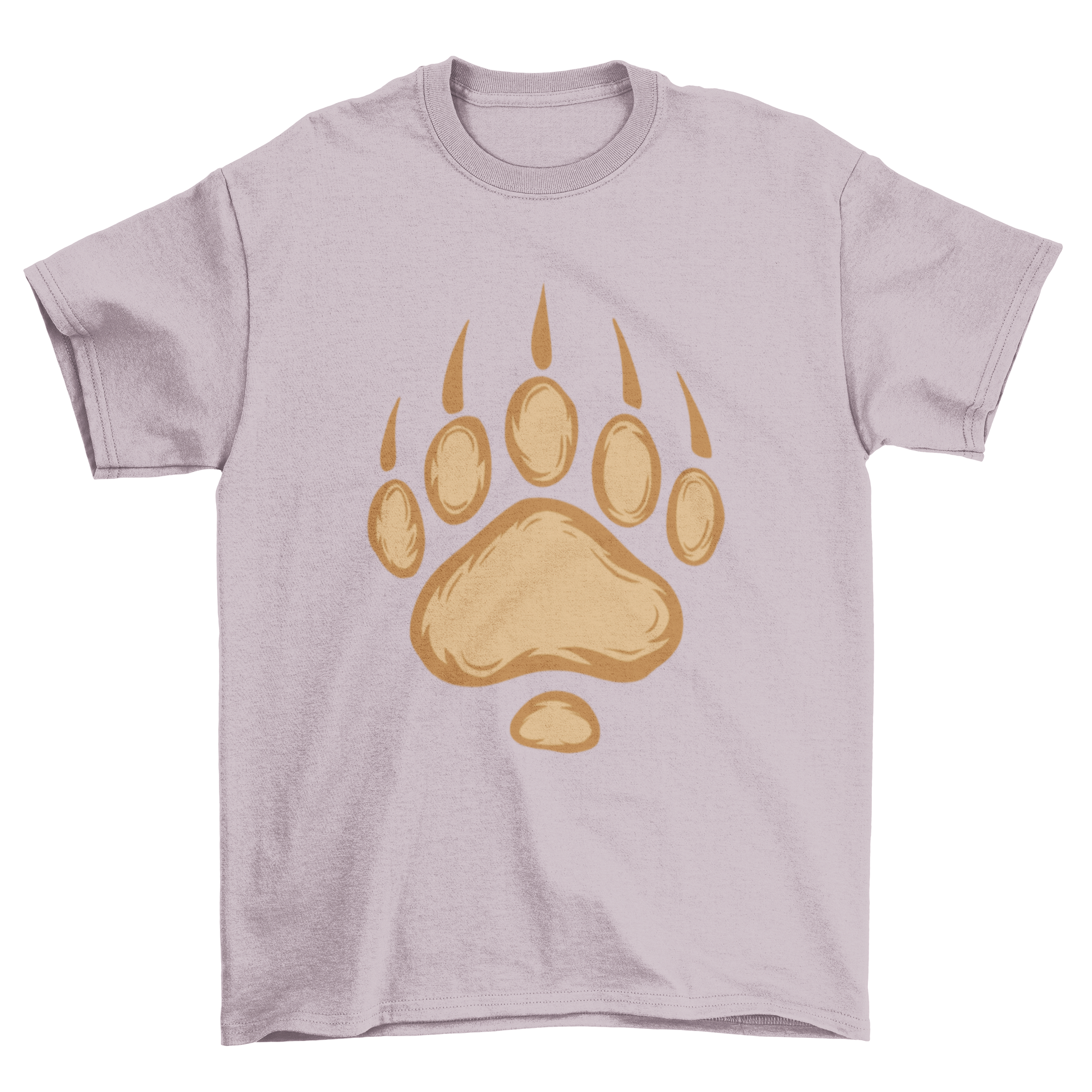 A stylish t-shirt featuring a unique bear paw print design, perfect for animal lovers.
