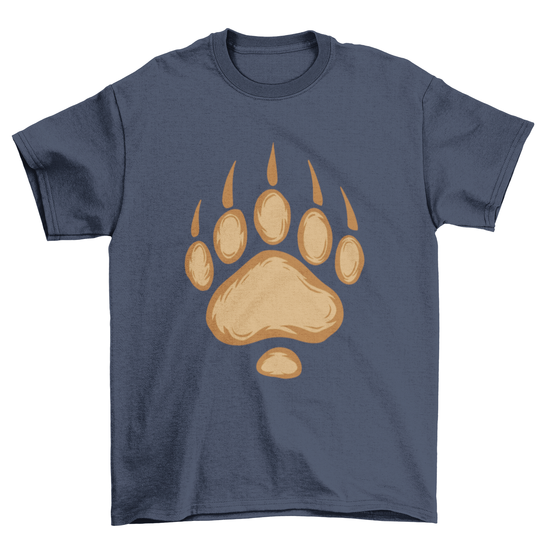 A stylish t-shirt featuring a unique bear paw print design, perfect for animal lovers.