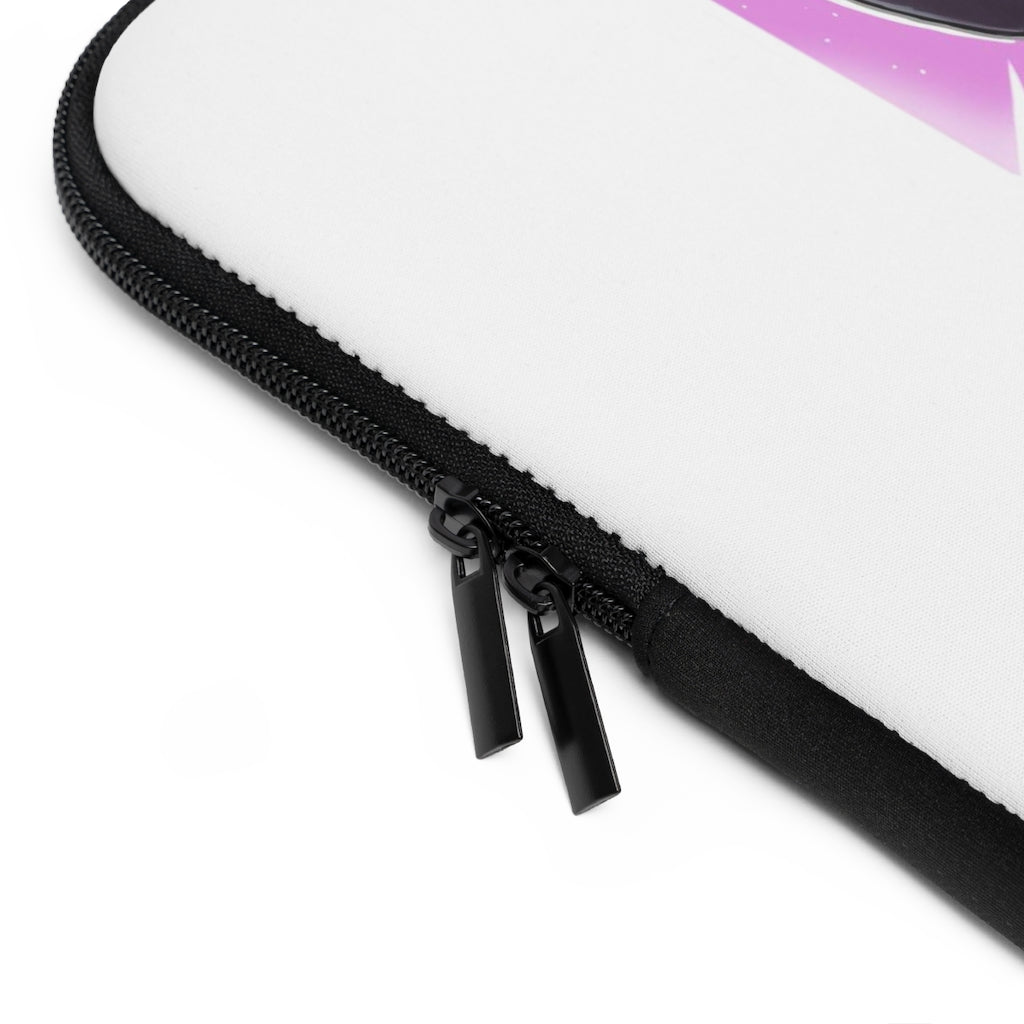 Axe Laptop Sleeve featuring a customizable front and solid black back, made of water-resistant neoprene material.