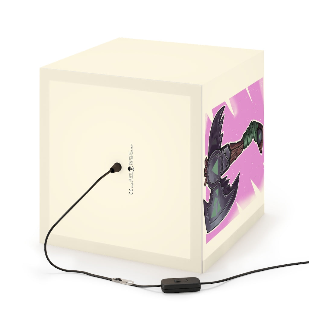 Axe Light Cube Lamp showcasing its unique cube design, available in two sizes, perfect for indoor lighting.