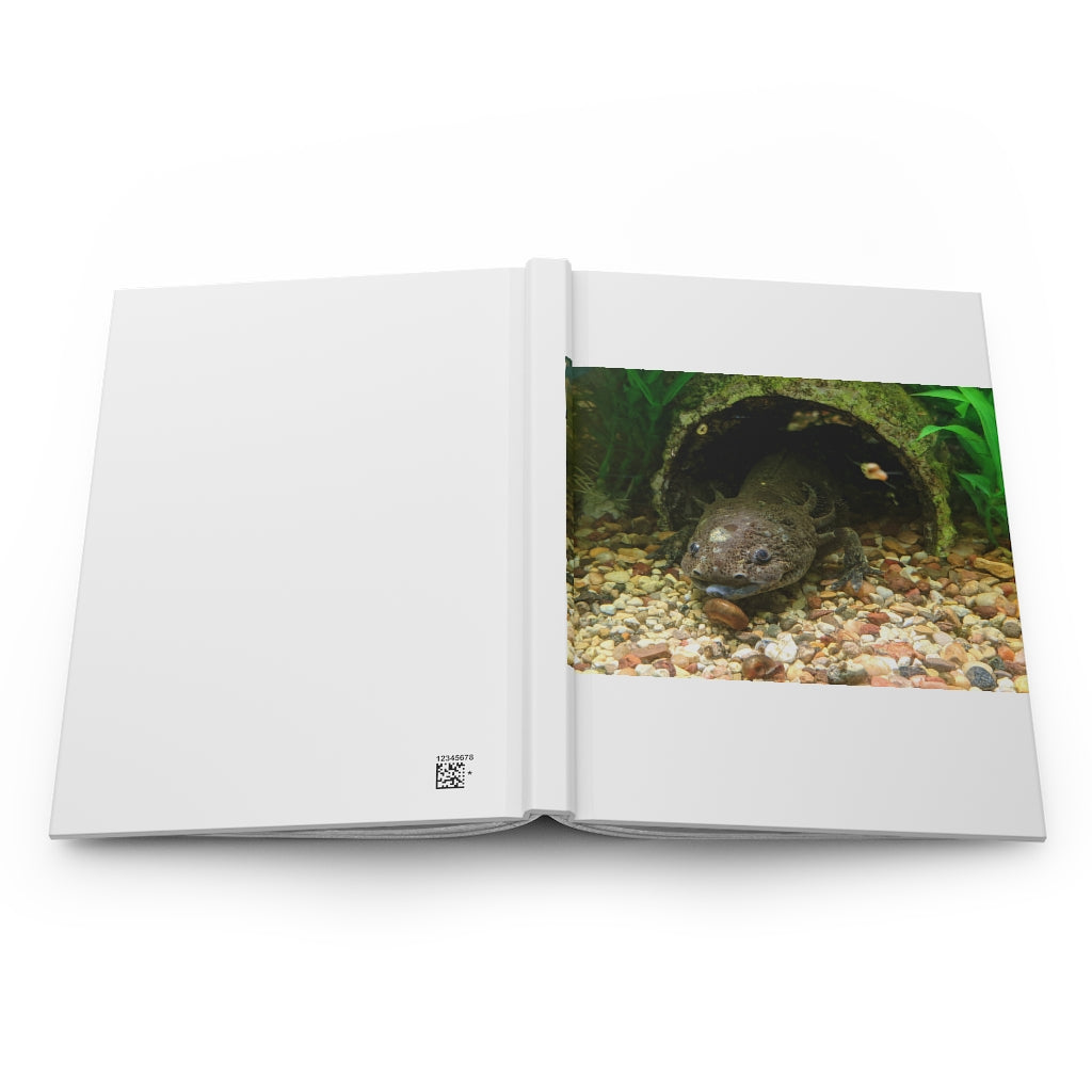 Axolotl Hardcover Journal Matte with customizable covers and lined pages, showcasing a stylish matte finish.