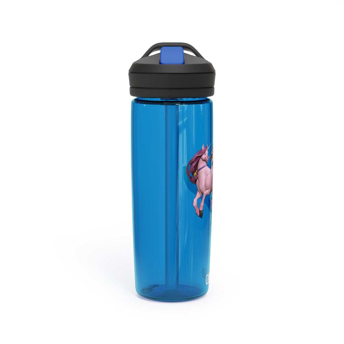 Baby Cupid and Horse CamelBak Eddy® Water Bottle in 20oz and 25oz sizes, featuring a fun design and spill-proof valve.