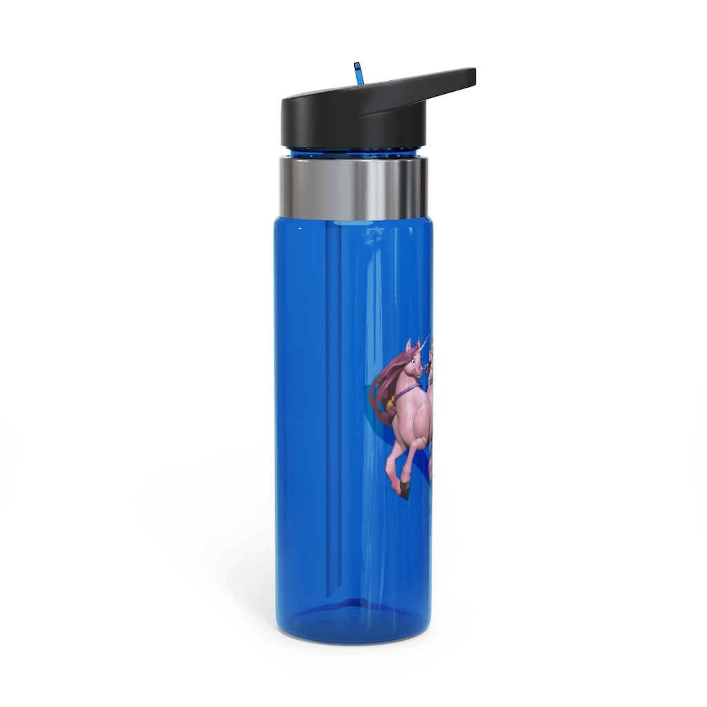 Baby Cupid and Horse Kensington Tritan™ Sport Bottle, 20oz, featuring a durable design with a carabiner hook and spill-resistant lid.