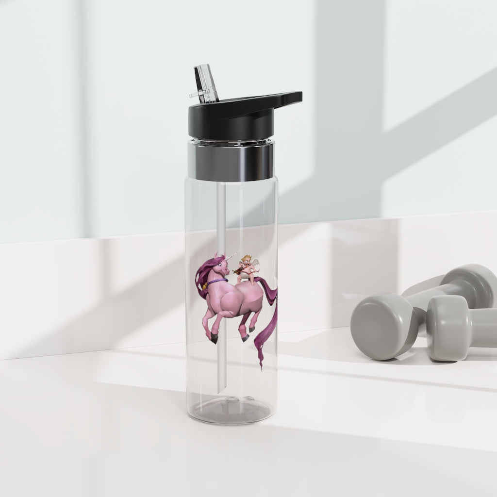 Baby Cupid and Horse Kensington Tritan™ Sport Bottle, 20oz, featuring a durable design with a carabiner hook and spill-resistant lid.