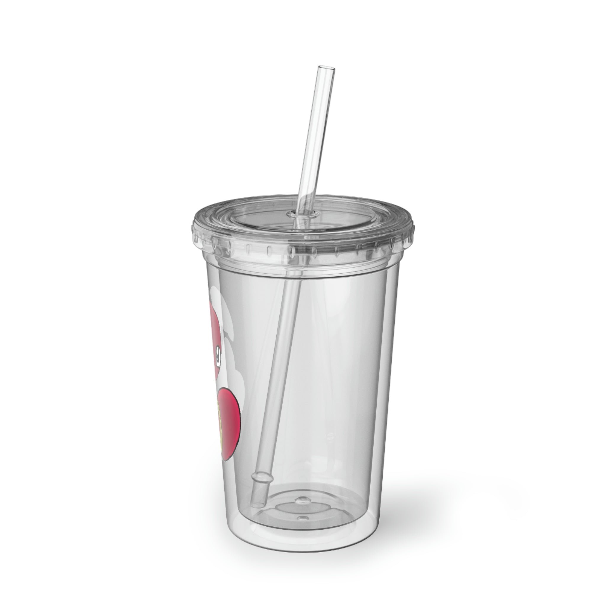 Baiyu Suave Acrylic Cup with double-wall insulation, featuring a customizable design and a straw, perfect for hot and cold beverages.