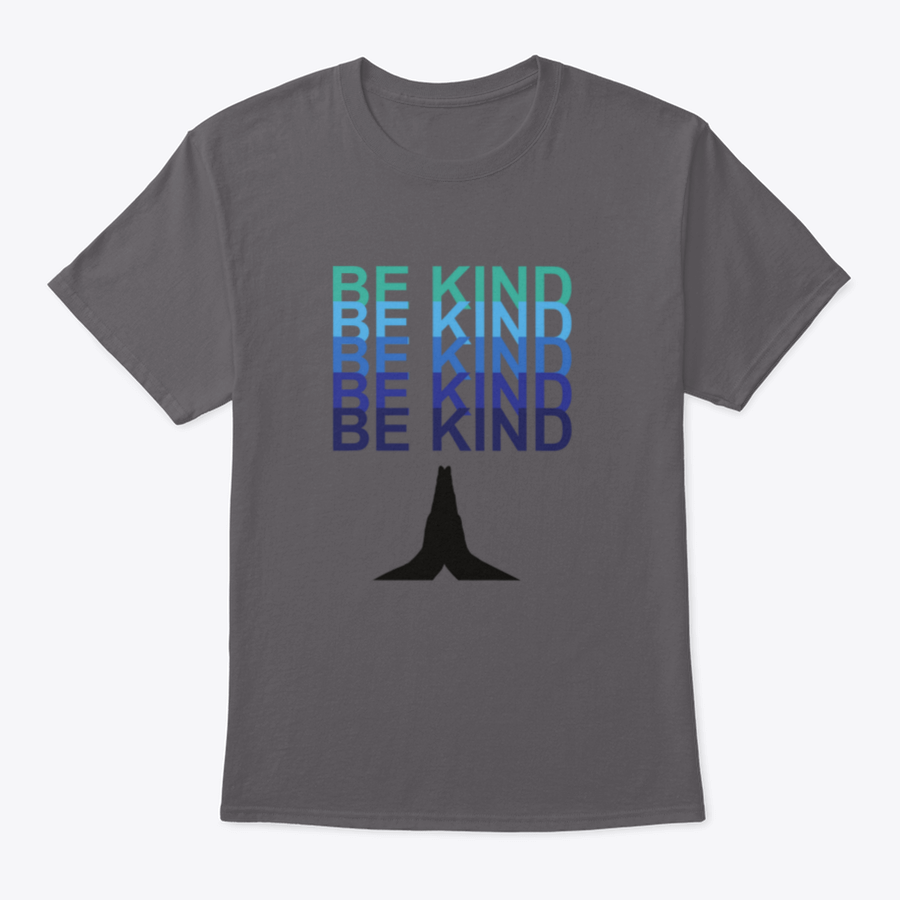 Be Kind T-shirt featuring a unique praying hands design, made from soft cotton fabric, available in various colors.