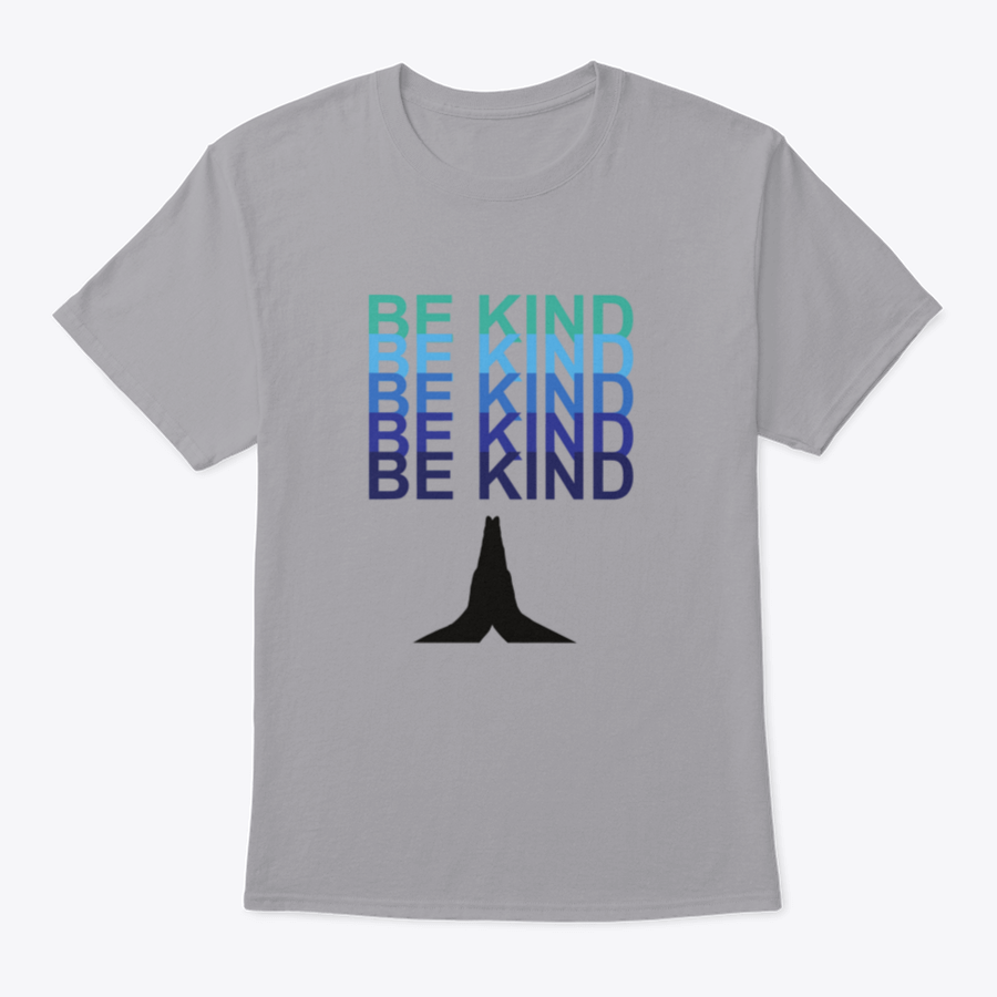 Be Kind T-shirt featuring a unique praying hands design, made from soft cotton fabric, available in various colors.