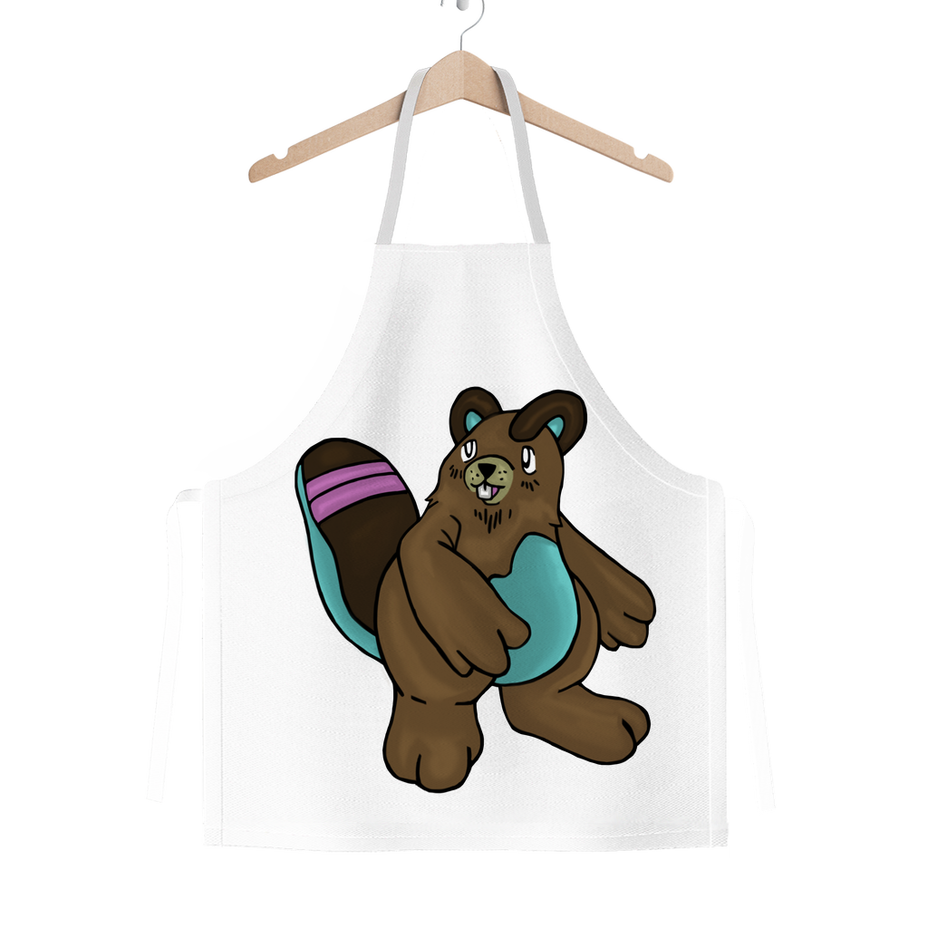 Beachu Classic Sublimation Adult Apron in vibrant colors, showcasing its polyester fabric and adjustable ties, perfect for cooking and crafting.