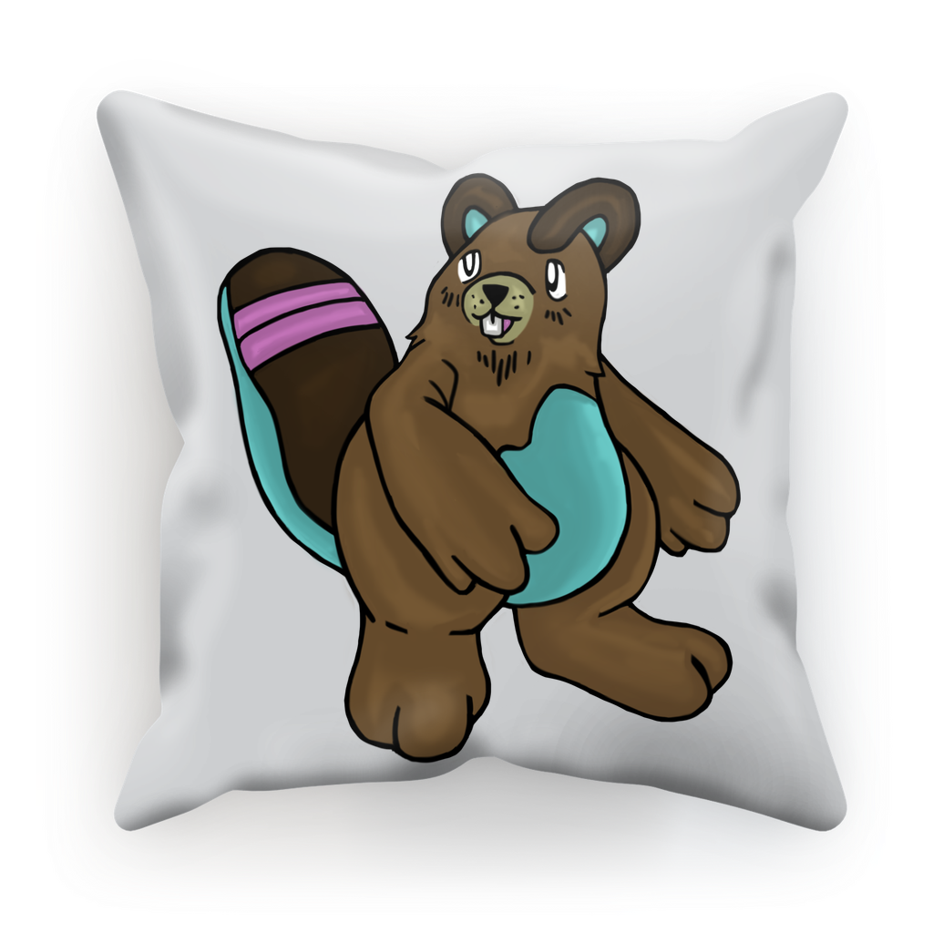 Beachu Sublimation Cushion Cover in suede and satin, showcasing vibrant designs and double-stitched edges.