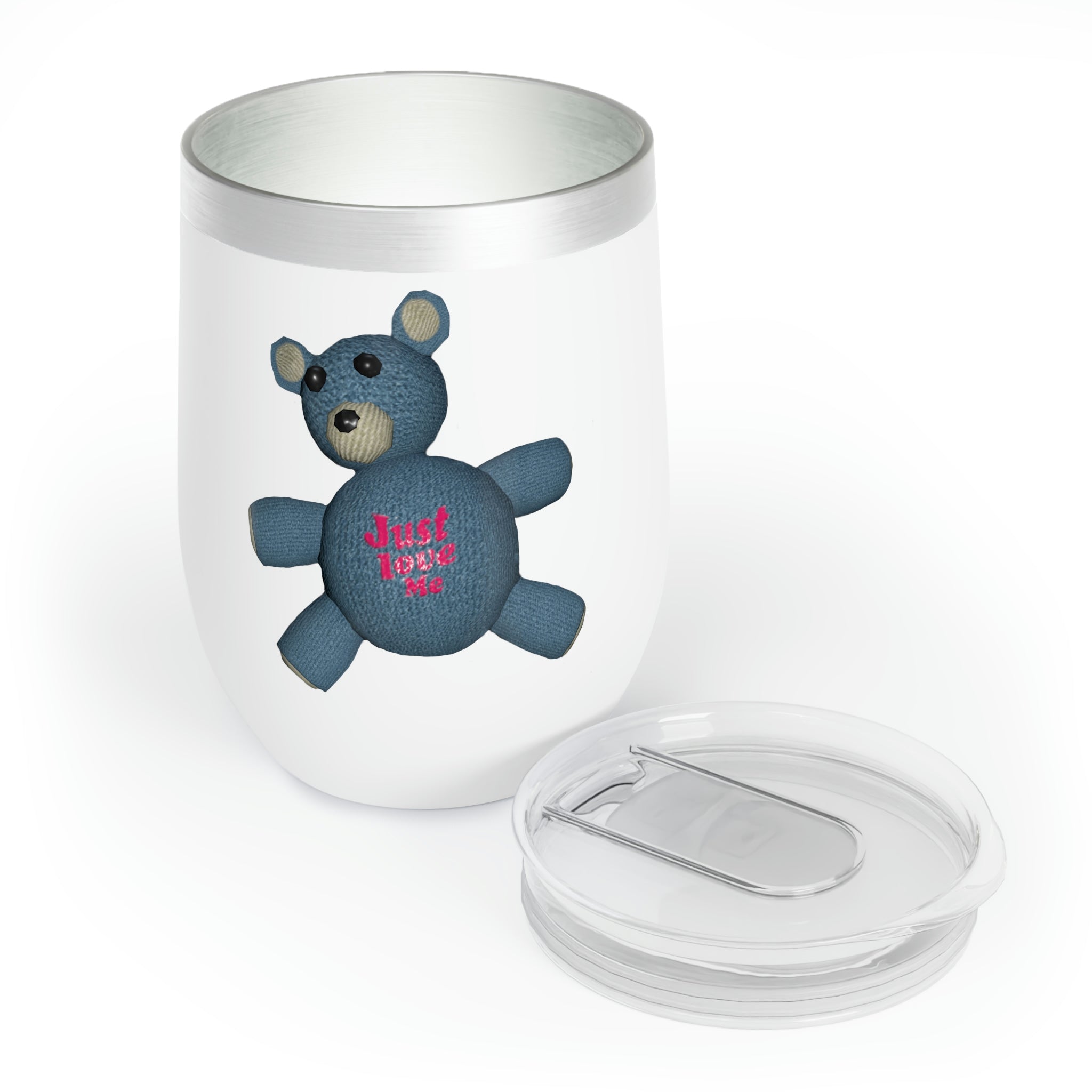 Bear Object Chill Wine Tumbler in stainless steel with double-insulated walls, perfect for keeping drinks at the ideal temperature.
