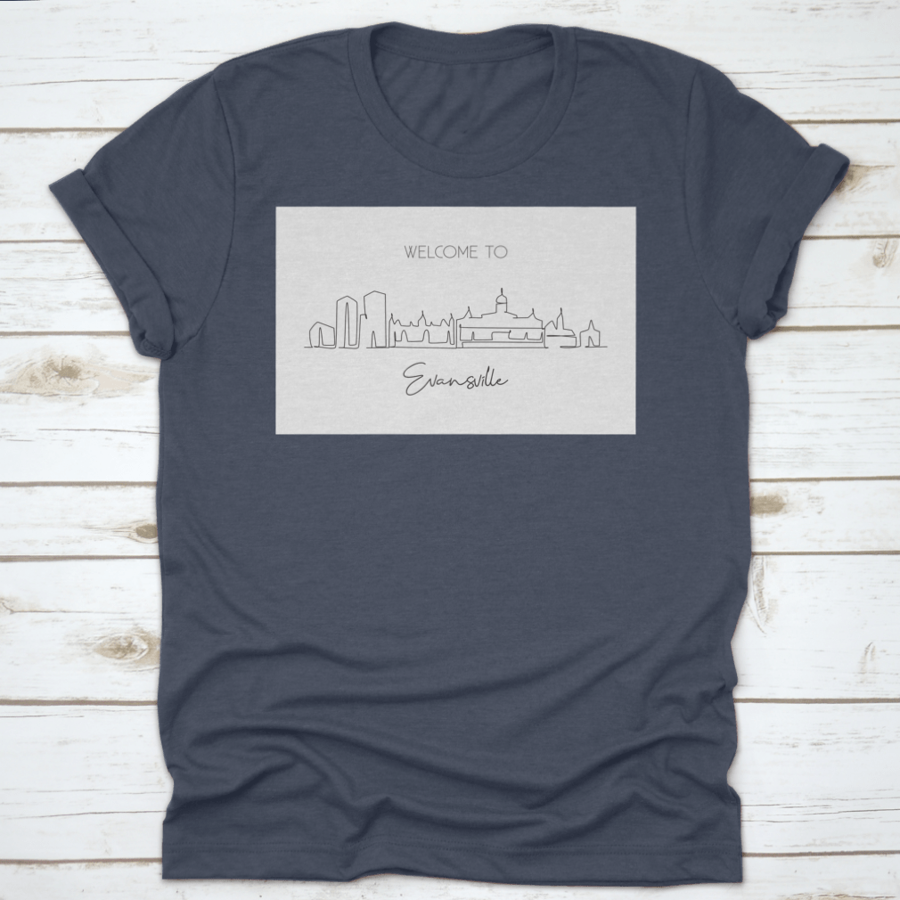 A stylish cotton t-shirt featuring a beautiful landscape design, perfect for travel enthusiasts.