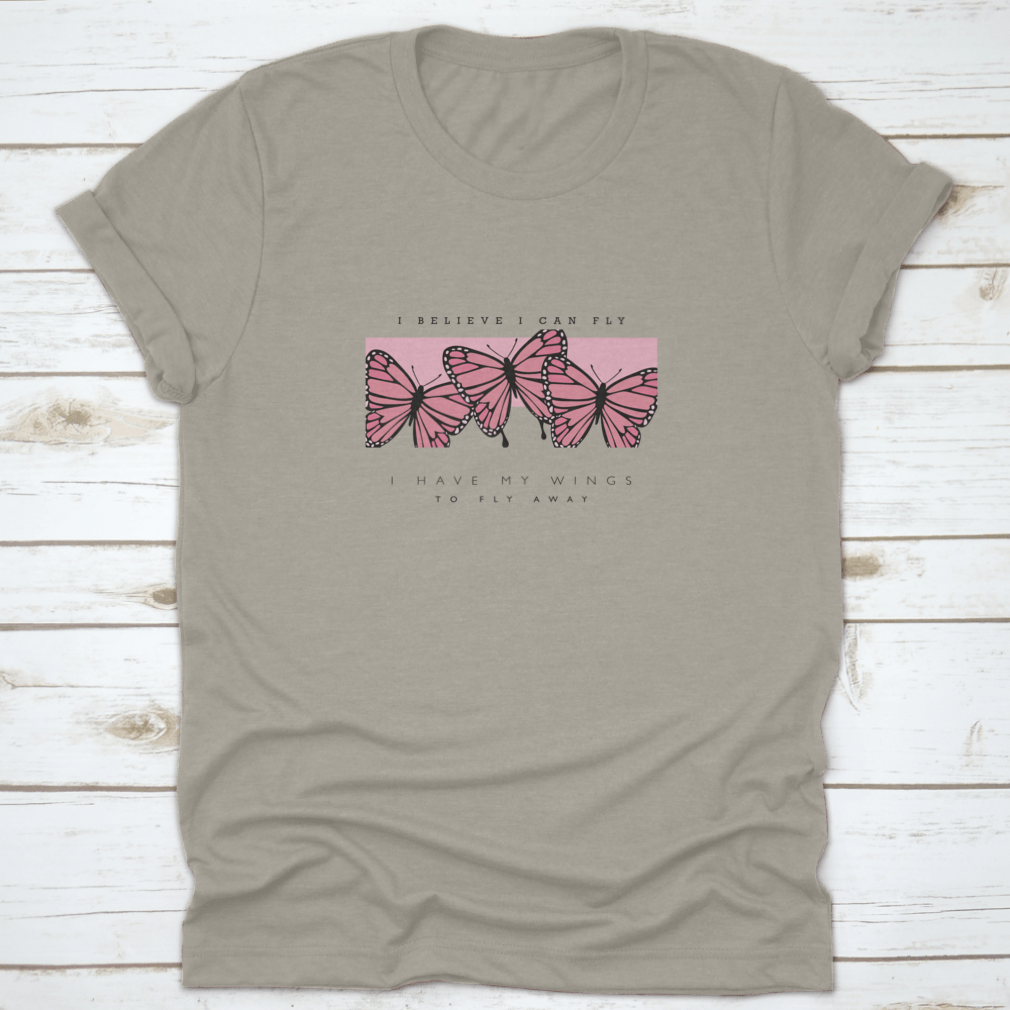 A vibrant vector illustration of beautiful pink butterflies with slogan text, showcasing intricate details and elegant design.
