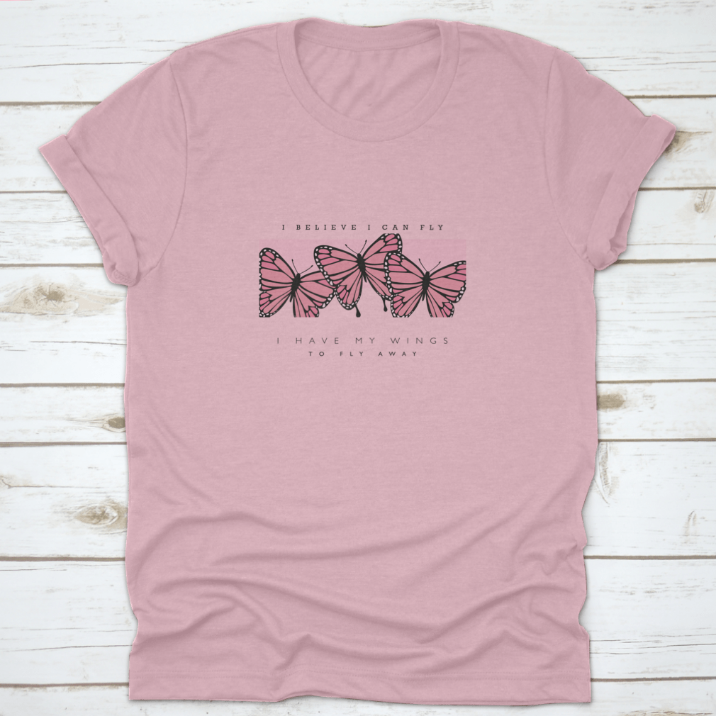 A vibrant vector illustration of beautiful pink butterflies with slogan text, showcasing intricate details and elegant design.