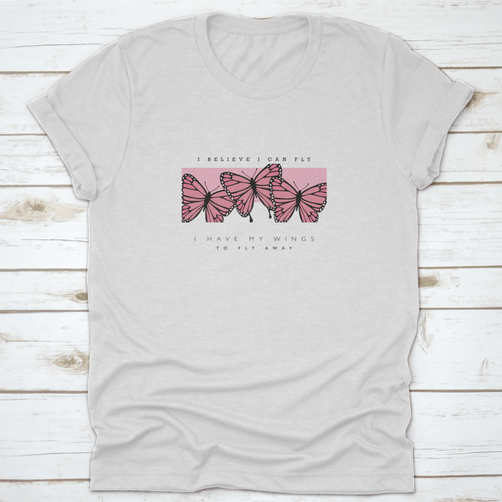 A vibrant vector illustration of beautiful pink butterflies with slogan text, showcasing intricate details and elegant design.