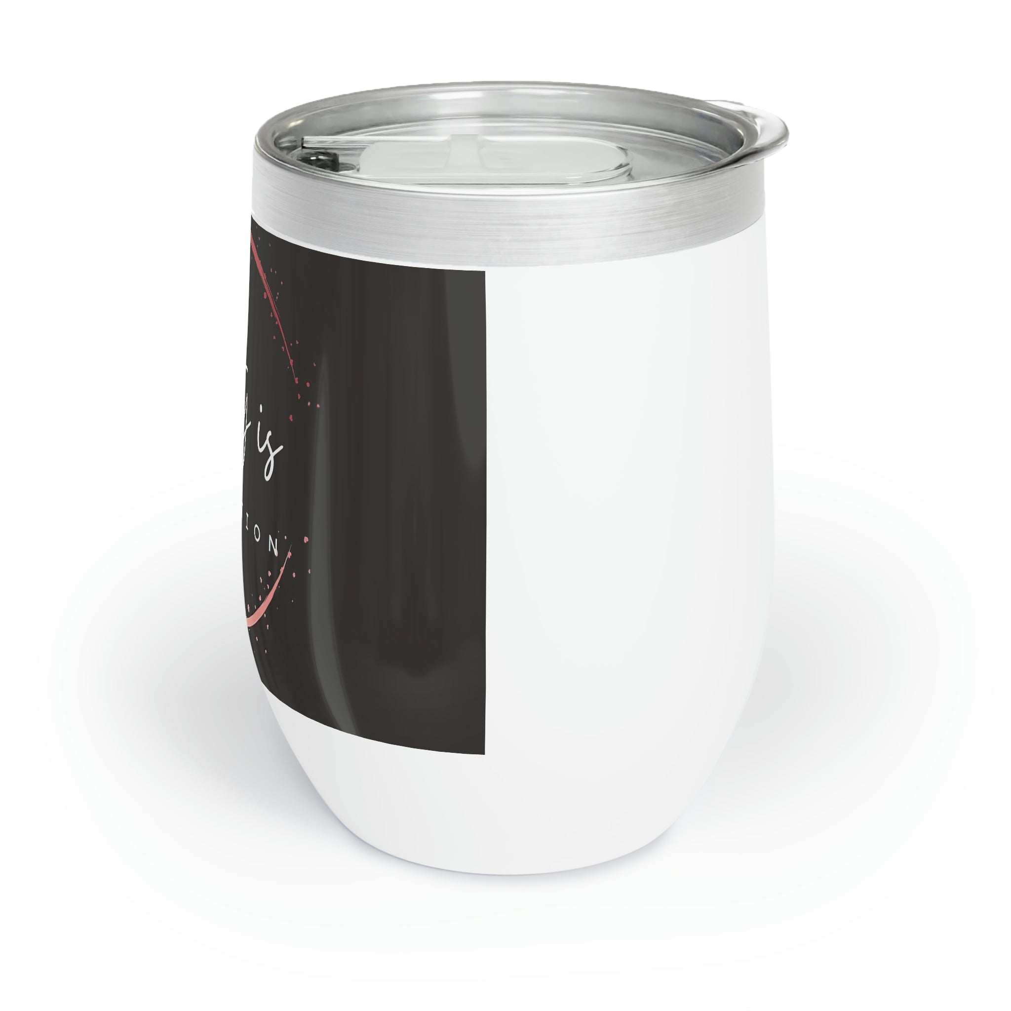 Beauty is Perfection Chill Wine Tumbler in stainless steel with a sleek design, showcasing its double-insulated walls and stemless structure.
