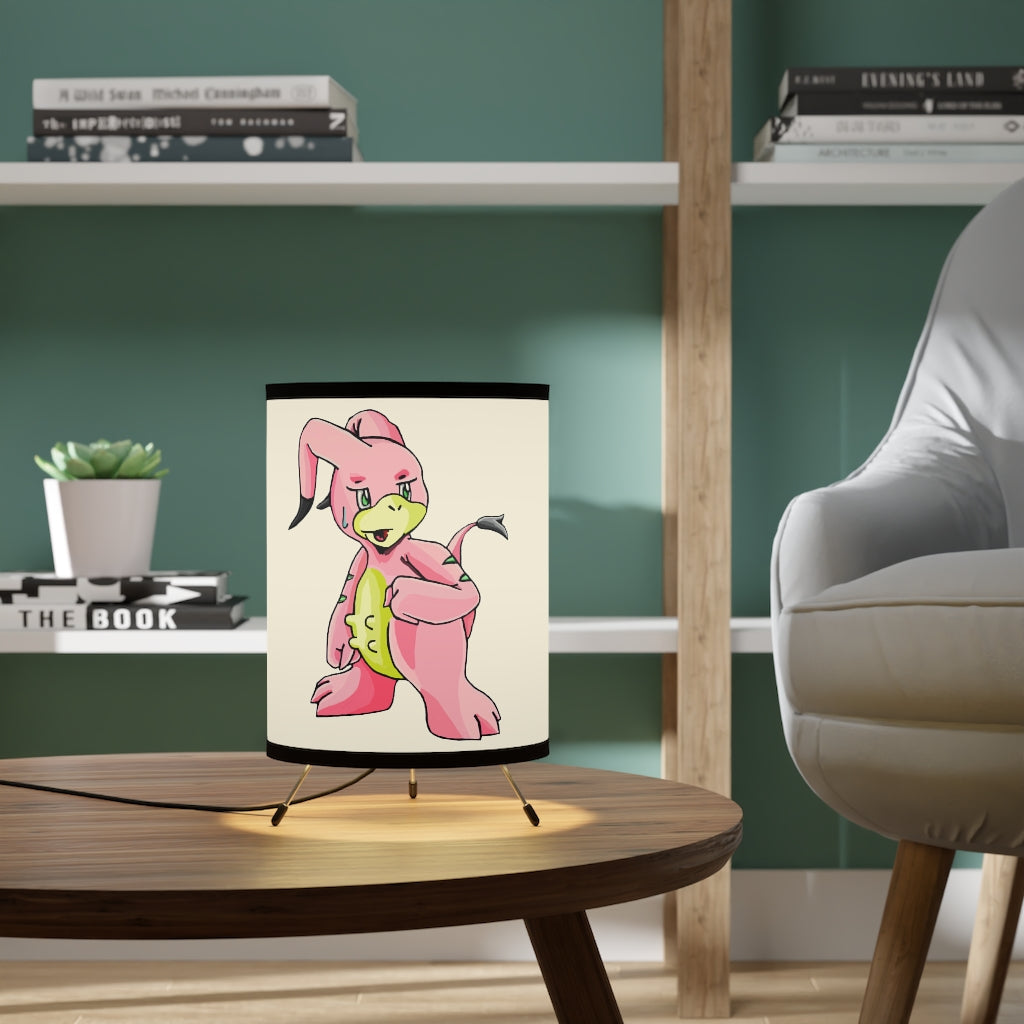 Bebow Tripod Lamp featuring a galvanized steel base and a custom high-resolution printed shade, ideal for stylish home decor.