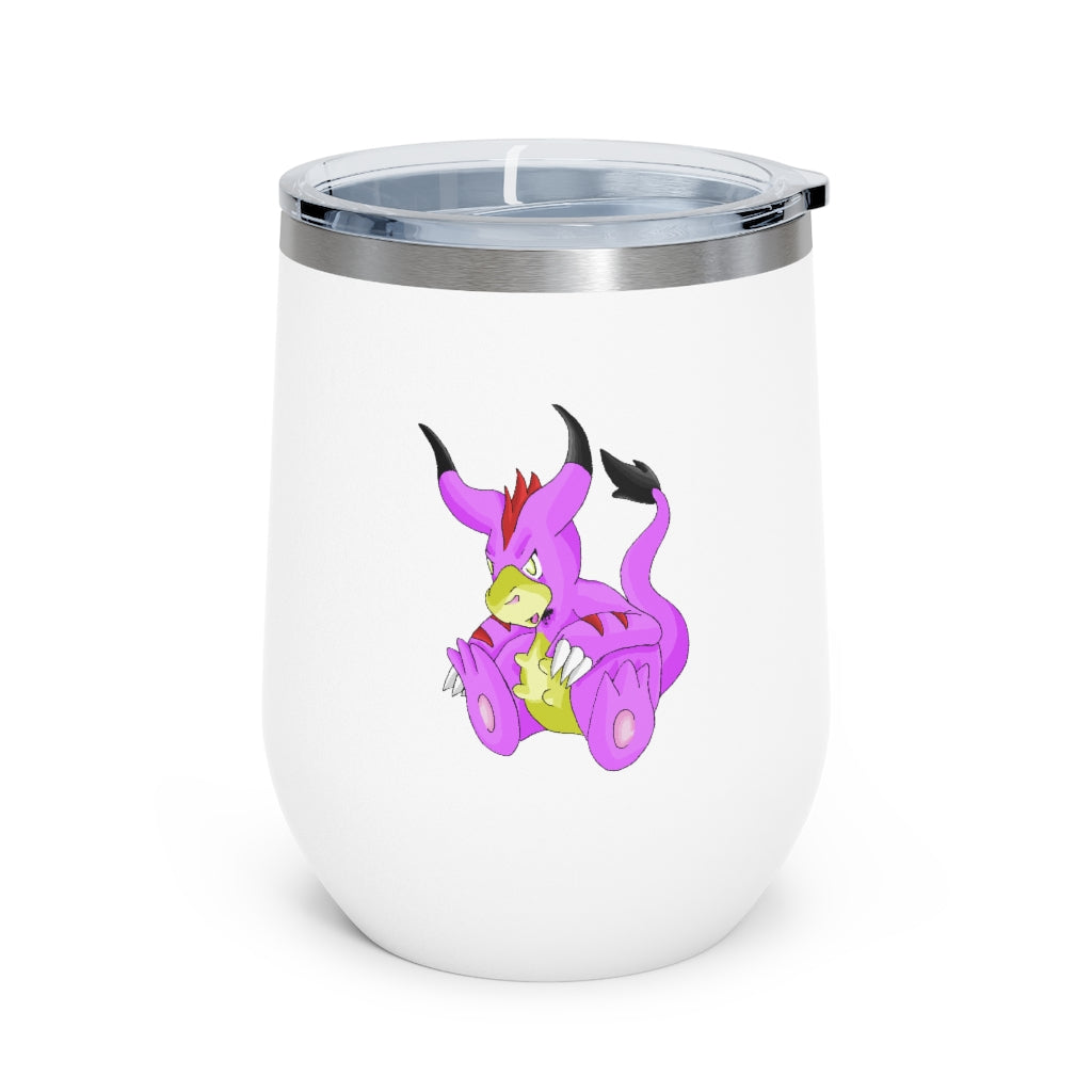 Beboxu 12oz Insulated Wine Tumbler with clear lid, showcasing a stylish design and double-wall insulation.