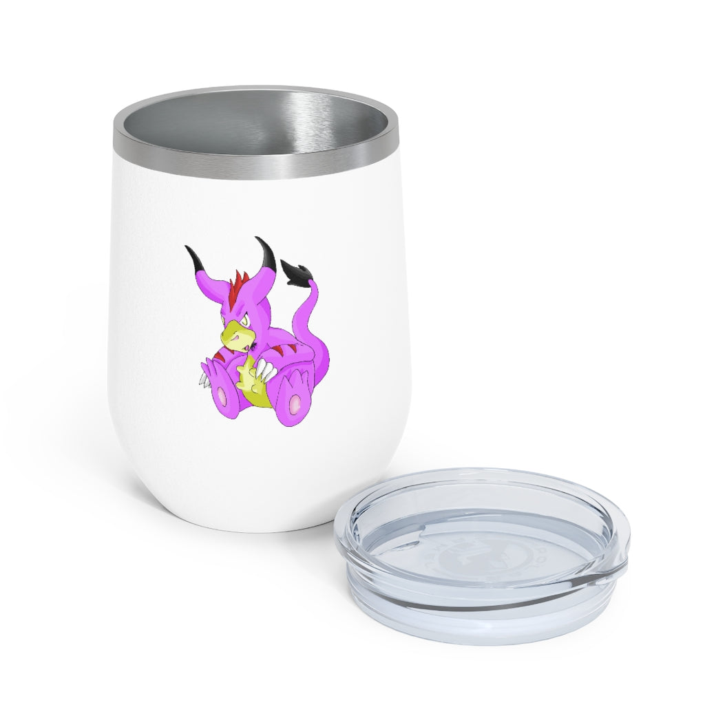 Beboxu 12oz Insulated Wine Tumbler with clear lid, showcasing a stylish design and double-wall insulation.