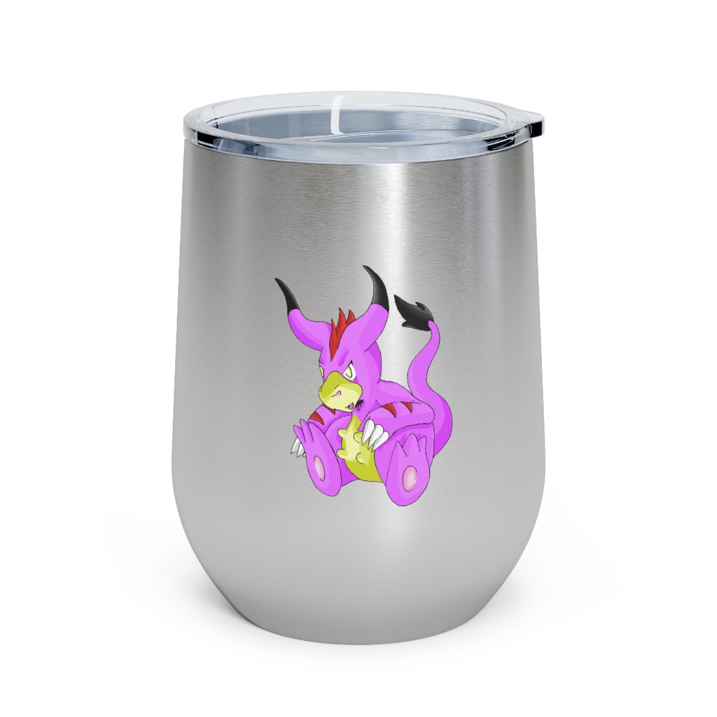 Beboxu 12oz Insulated Wine Tumbler with clear lid, showcasing a stylish design and double-wall insulation.