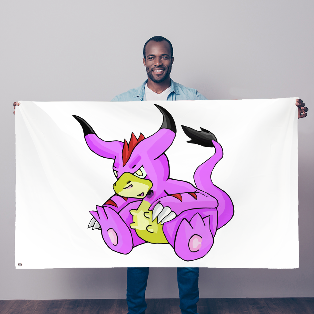 Beboxu Sublimation Flag measuring 5FT x 3FT, made of durable polyester with vibrant colors and double-stitched edges, featuring two eyelets for easy hanging.