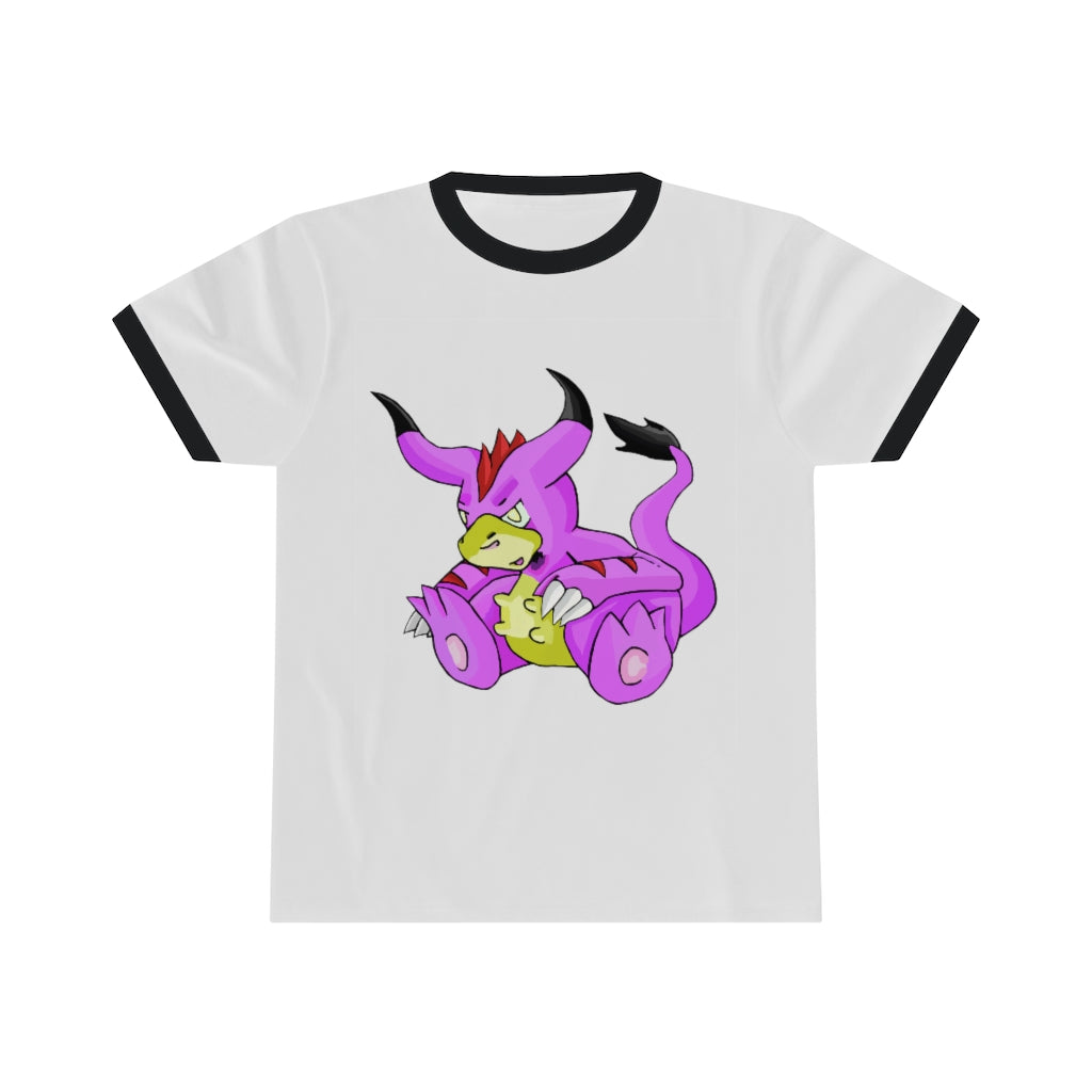 Beboxu Unisex Ringer Tee showcasing its classic design with contrasting colors, perfect for summer wear.