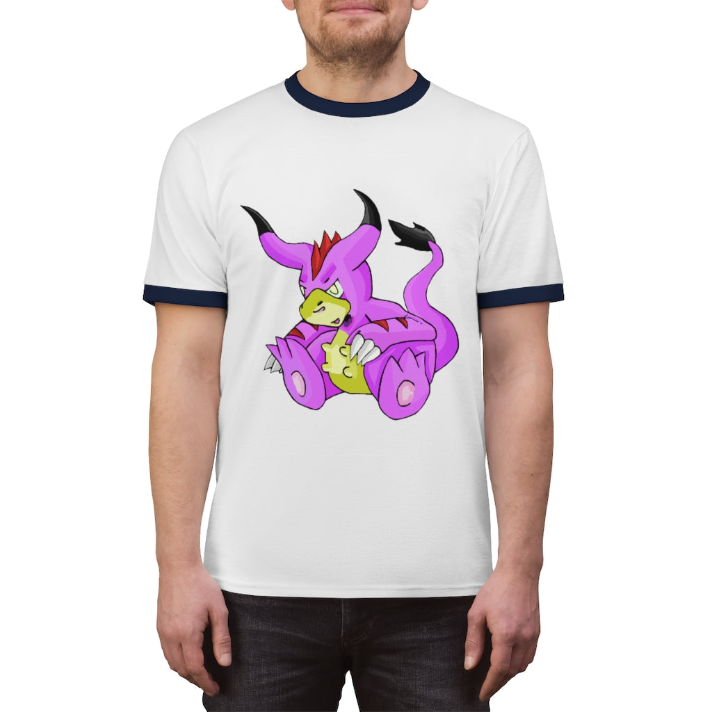 Beboxu Unisex Ringer Tee showcasing its classic design with contrasting colors, perfect for summer wear.