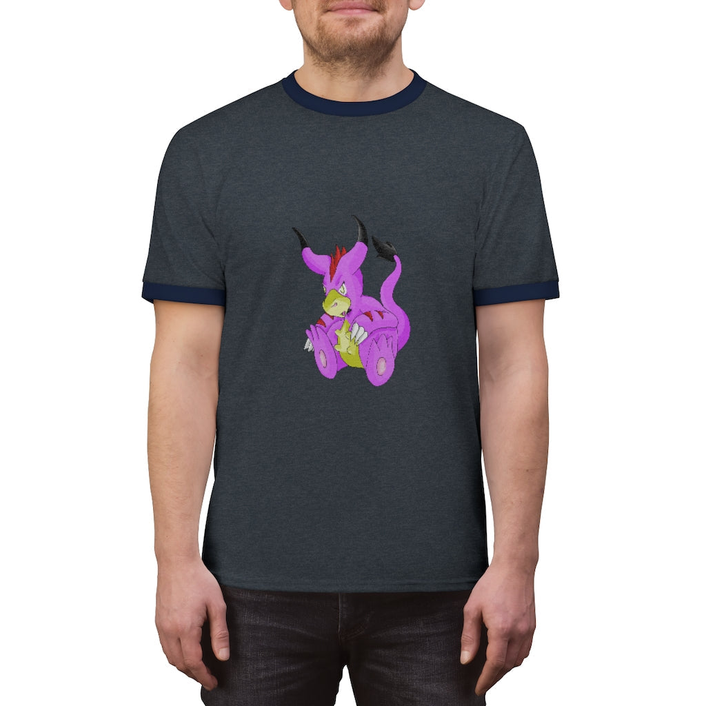 Beboxu Unisex Ringer Tee displayed in various colors, showcasing its lightweight fabric and stylish design.