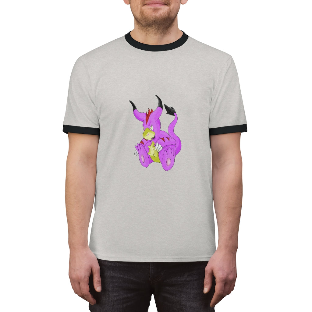 Beboxu Unisex Ringer Tee displayed in various colors, showcasing its lightweight fabric and stylish design.