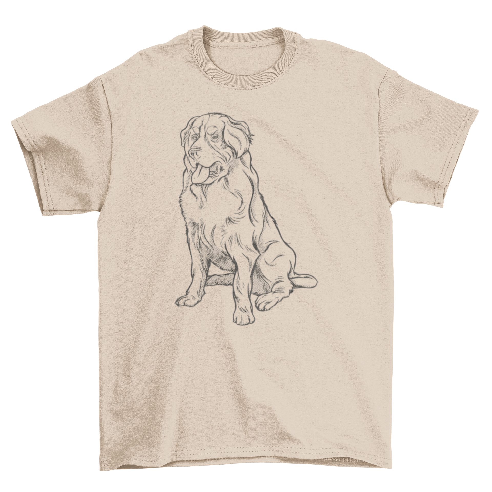 A stylish t-shirt featuring a hand-drawn design of a Berner Sennen Hund dog, perfect for dog lovers.
