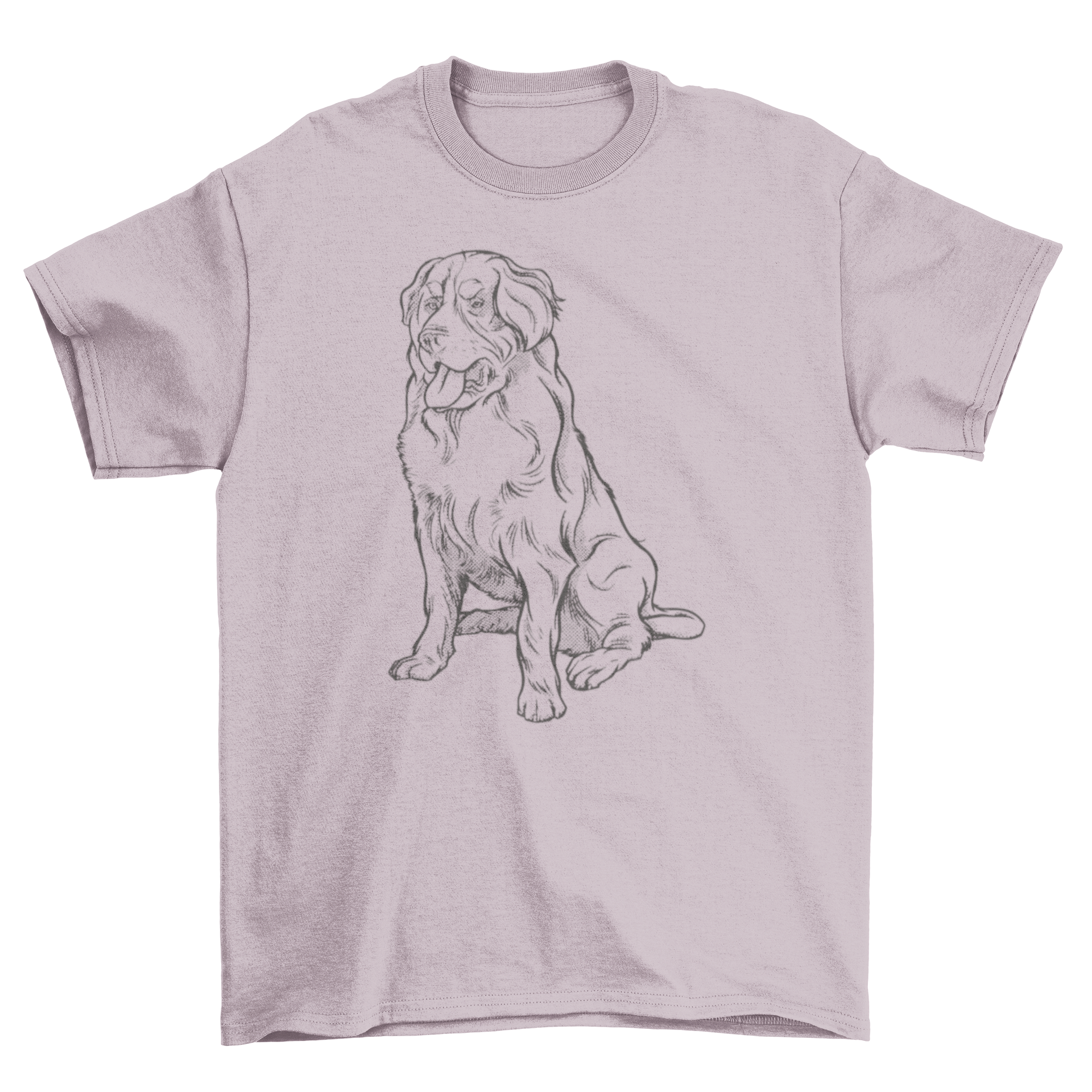A stylish t-shirt featuring a hand-drawn design of a Berner Sennen Hund dog, perfect for dog lovers.