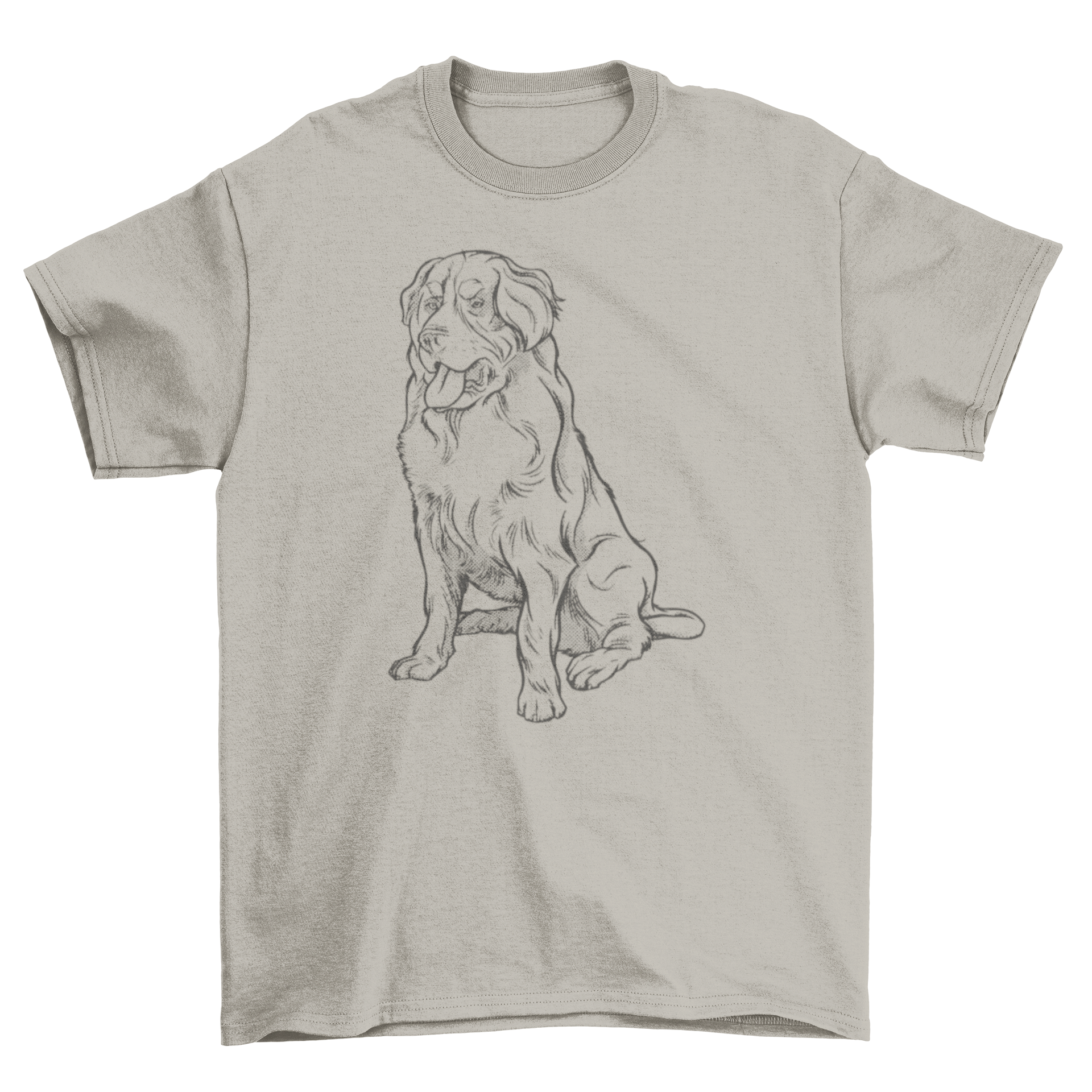 A stylish t-shirt featuring a hand-drawn design of a Berner Sennen Hund dog, perfect for dog lovers.