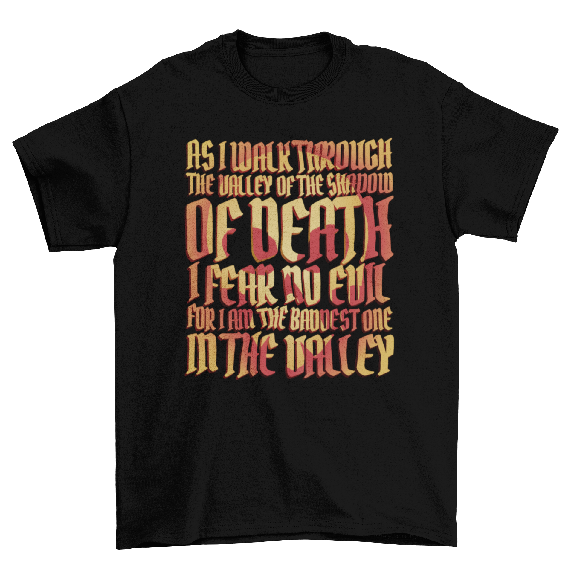 A stylish t-shirt featuring a religious quote from the Bible, designed for comfort and faith expression.
