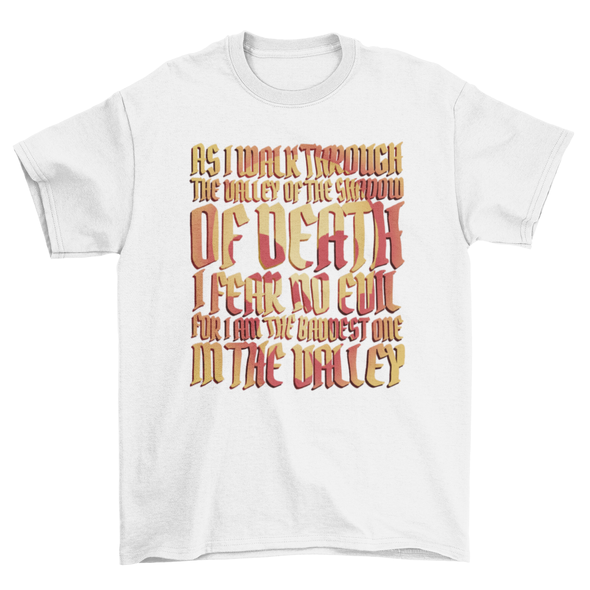 A stylish t-shirt featuring a religious quote from the Bible, designed for comfort and faith expression.