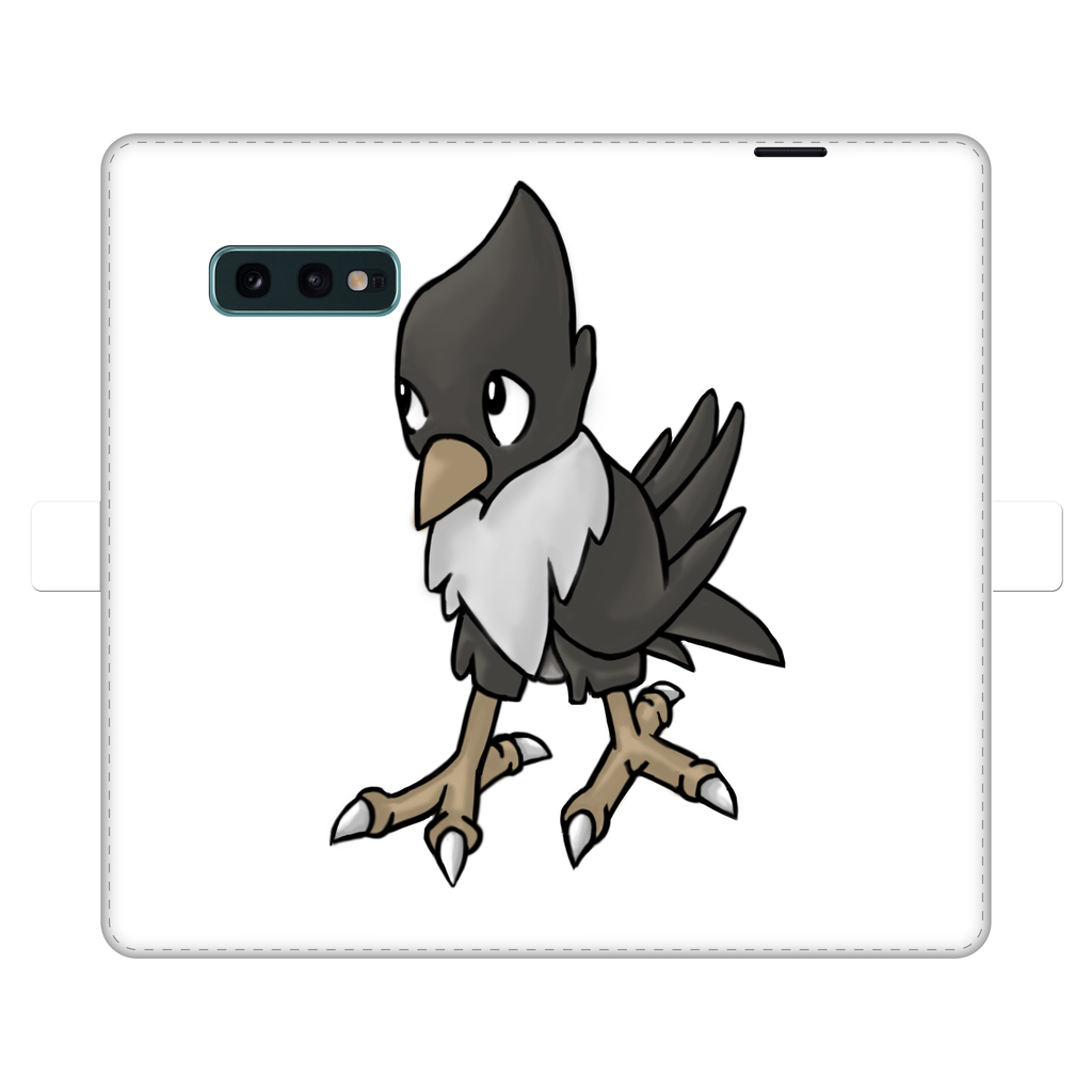 BiChip Fully Printed Wallet Case for iPhone and Samsung, showcasing vibrant UV-printed designs on a white faux leather exterior.