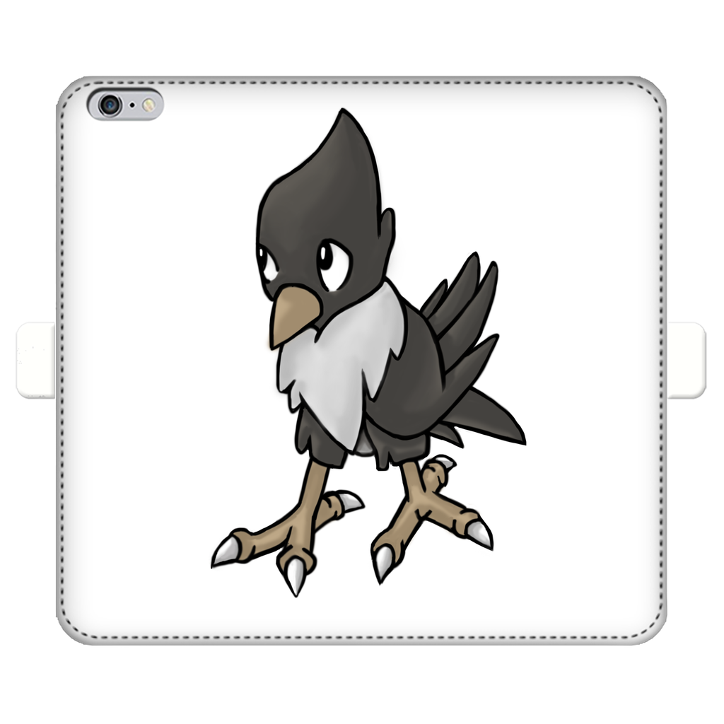 BiChip Fully Printed Wallet Case for iPhone and Samsung, showcasing vibrant UV-printed designs on a white faux leather exterior.