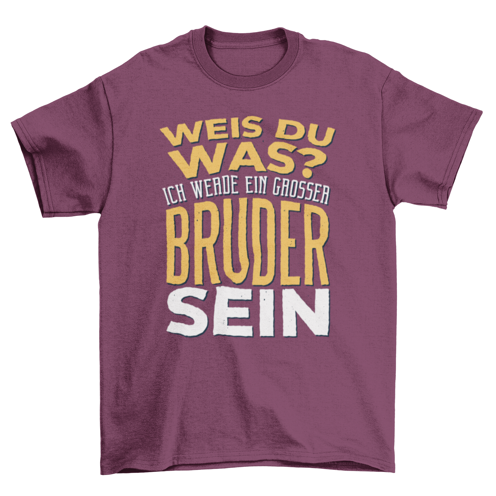 Big Brother German T-Shirt featuring the phrase 'Weis du was? Ich werde ein grosser Bruder Sein' in stylish lettering.