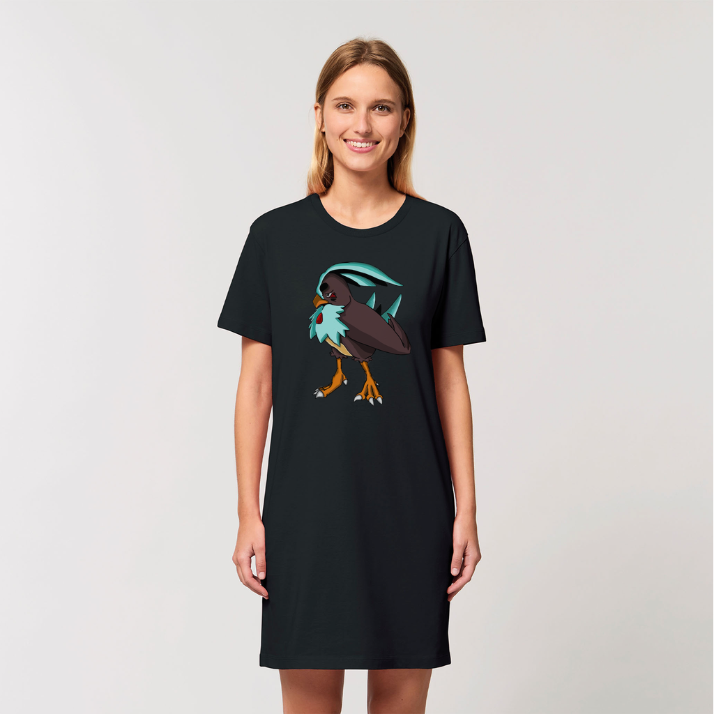Bircross Organic T-Shirt Dress in various colors, showcasing its soft fabric and stylish design.