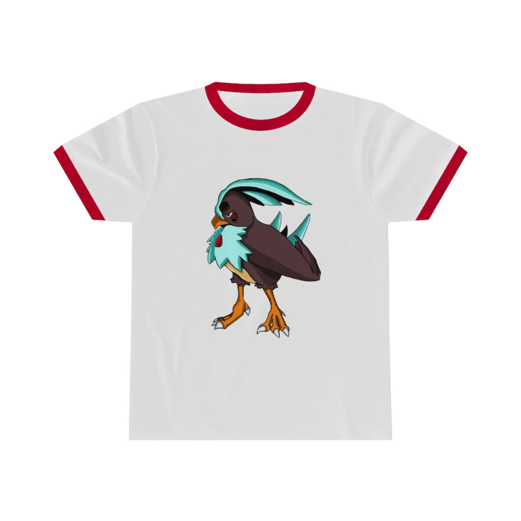 Bircross Unisex Ringer Tee showcasing its stylish design and vibrant colors, perfect for summer wear.