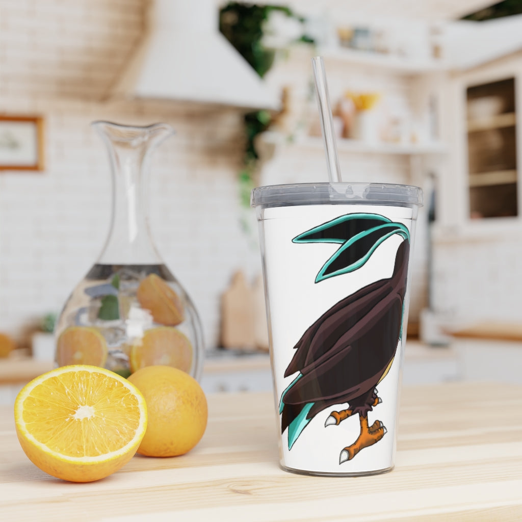 Birdam Plastic Tumbler with Straw in vibrant colors, showcasing its customizable design and double wall insulation.
