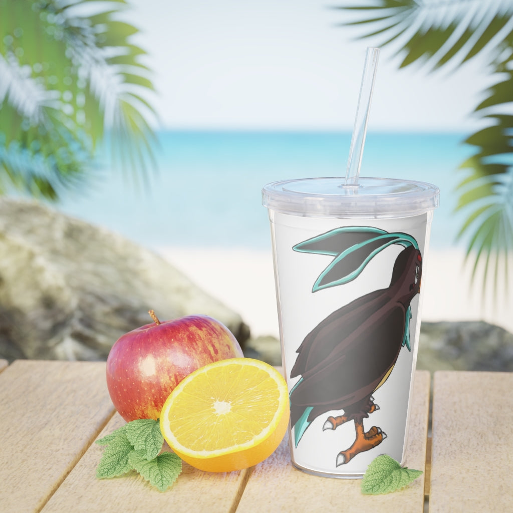 Birdam Plastic Tumbler with Straw in vibrant colors, showcasing its customizable design and double wall insulation.