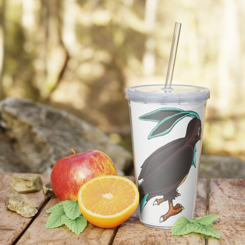 Birdam Plastic Tumbler with Straw in vibrant colors, showcasing its customizable design and double wall insulation.