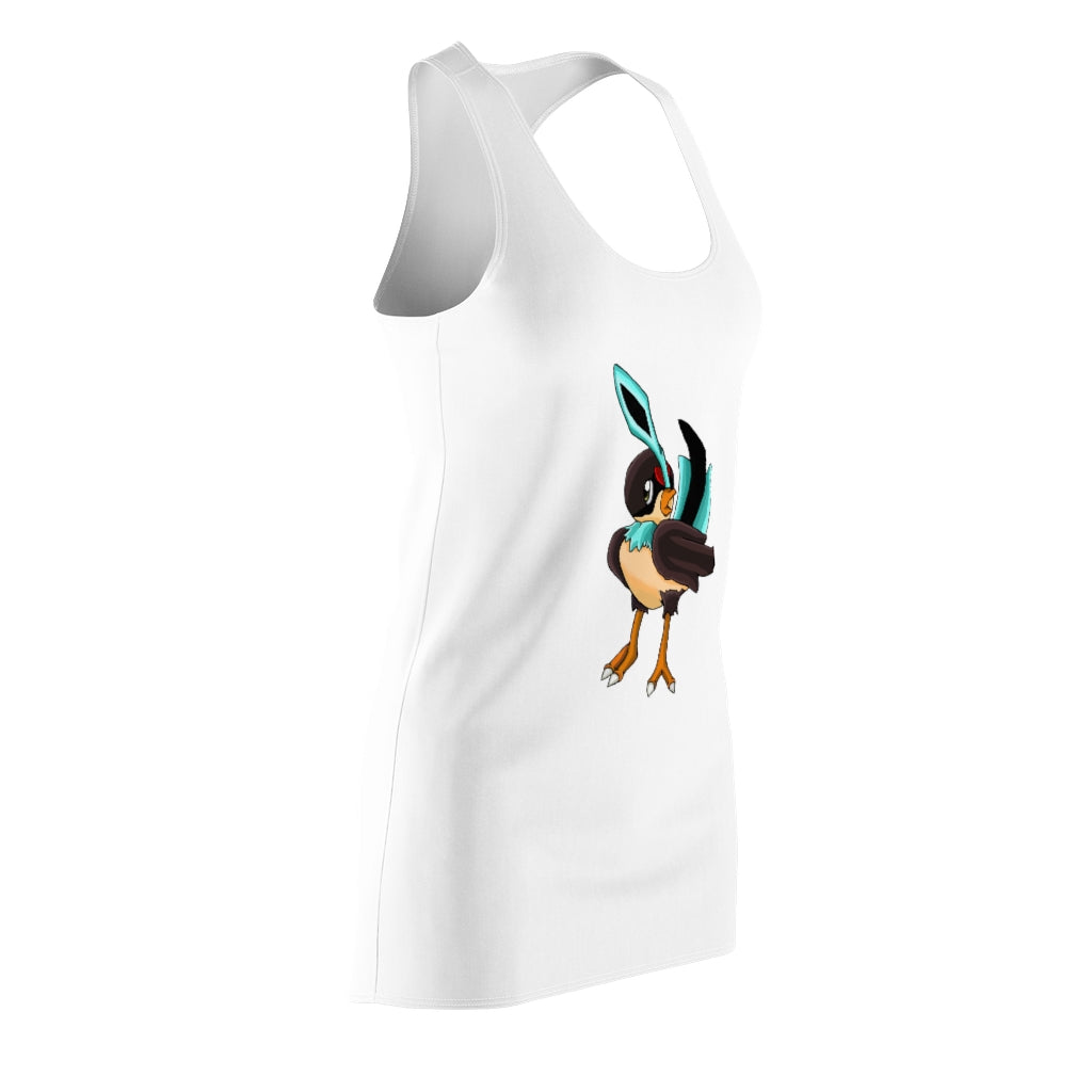 Birdi Women's Cut & Sew Racerback Dress showcasing a stylish and feminine design with a sporty fit, made from high-quality polyester fabric.