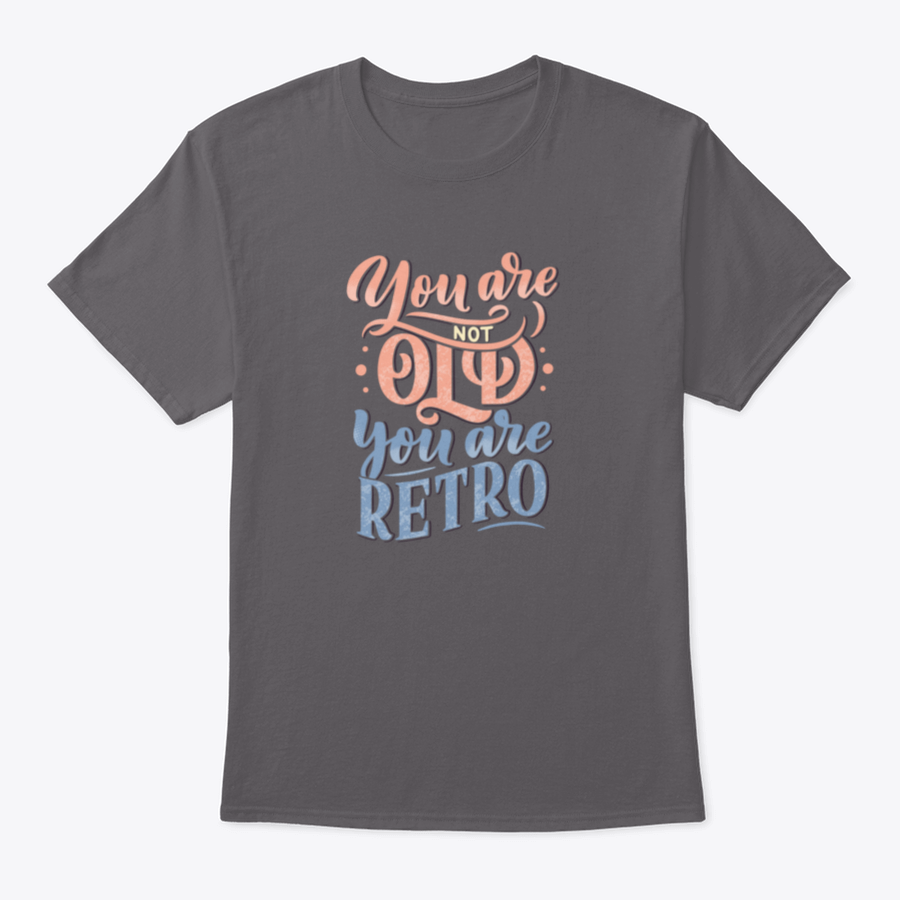 A stylish retro-themed t-shirt featuring birthday lettering design, made from soft cotton fabric, perfect for celebrations.