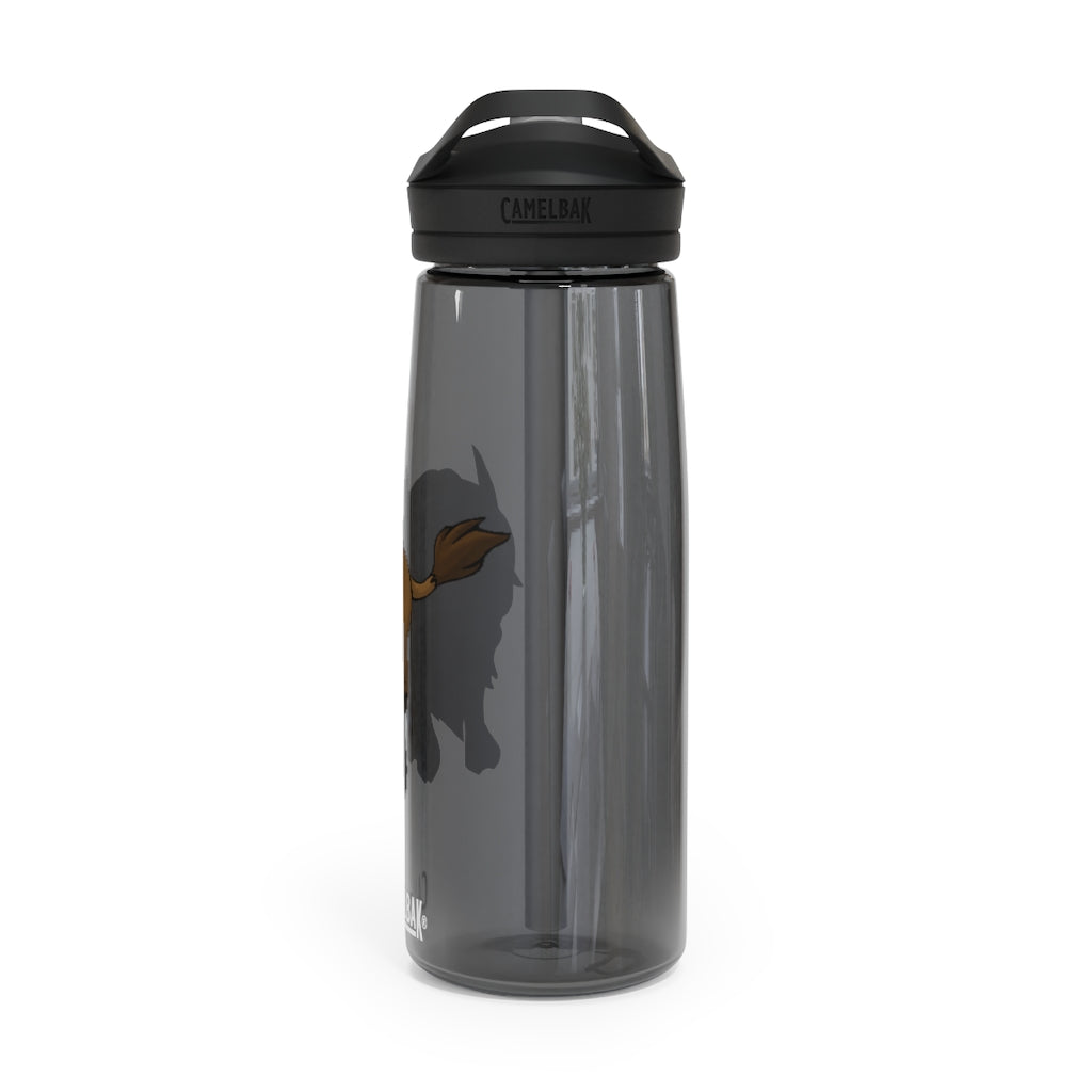 Bitox CamelBak Eddy® Water Bottle in 20oz and 25oz sizes, showcasing its durable Tritan™ material and spill-proof biting valve.