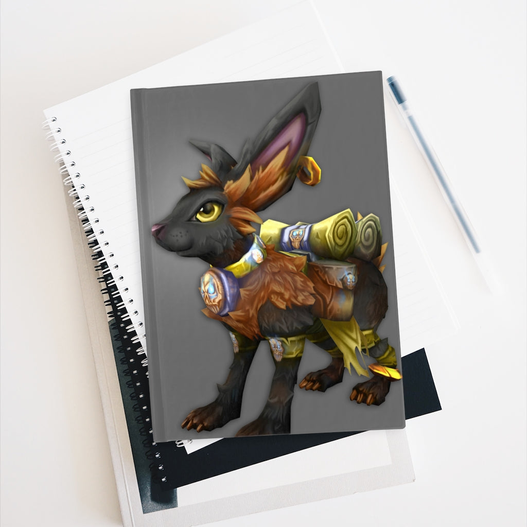 Black Amara Journal with ruled lines, featuring a durable hardcover and full wraparound print design.