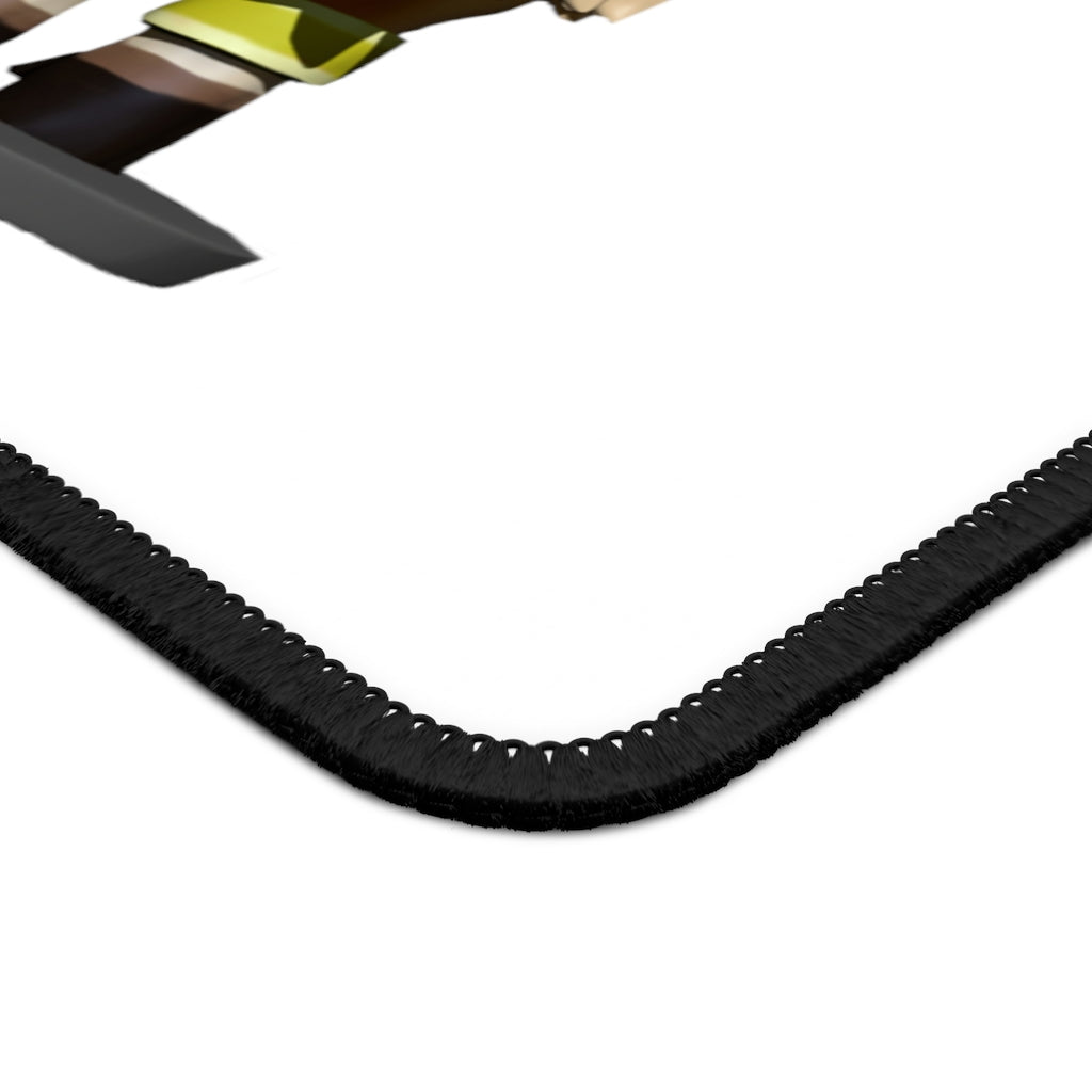 Black Cow Gaming Mouse Pad featuring vibrant designs and stitched edges, measuring 9x7 inches.