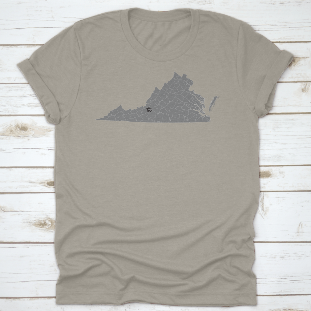 Black Highlighted Location Map of Roanoke on a gray background, showcasing key landmarks.