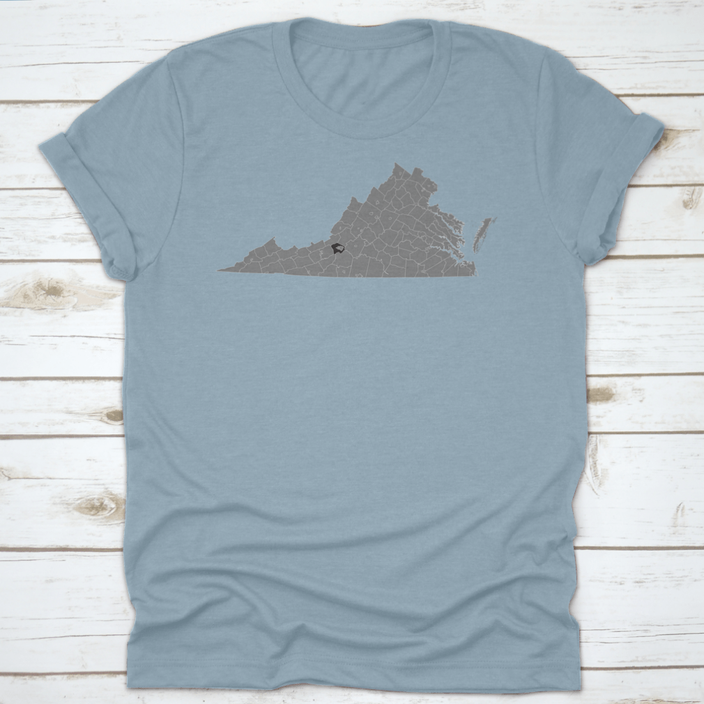 Black Highlighted Location Map of Roanoke on a gray background, showcasing key landmarks.