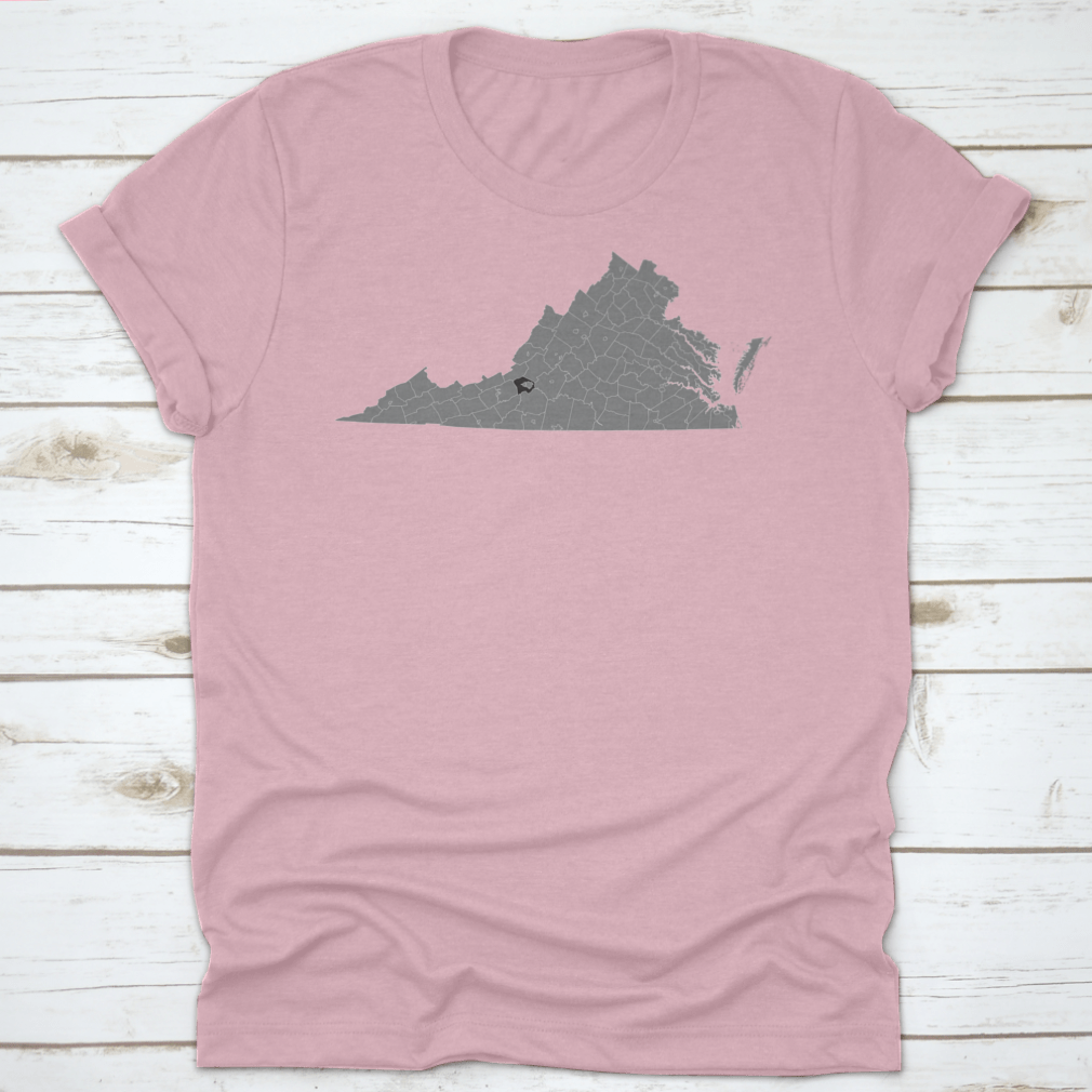 Black Highlighted Location Map of Roanoke on a gray background, showcasing key landmarks.