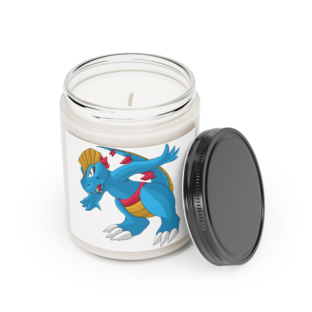 Blastdile Scented Candle in a glass container, featuring a warm Cinnamon Stick and Vanilla fragrance, hand-poured with vegan soy coconut wax.